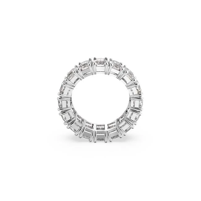 Rectangular Cut Vittore Ring, Rhodium Plated - Image 5