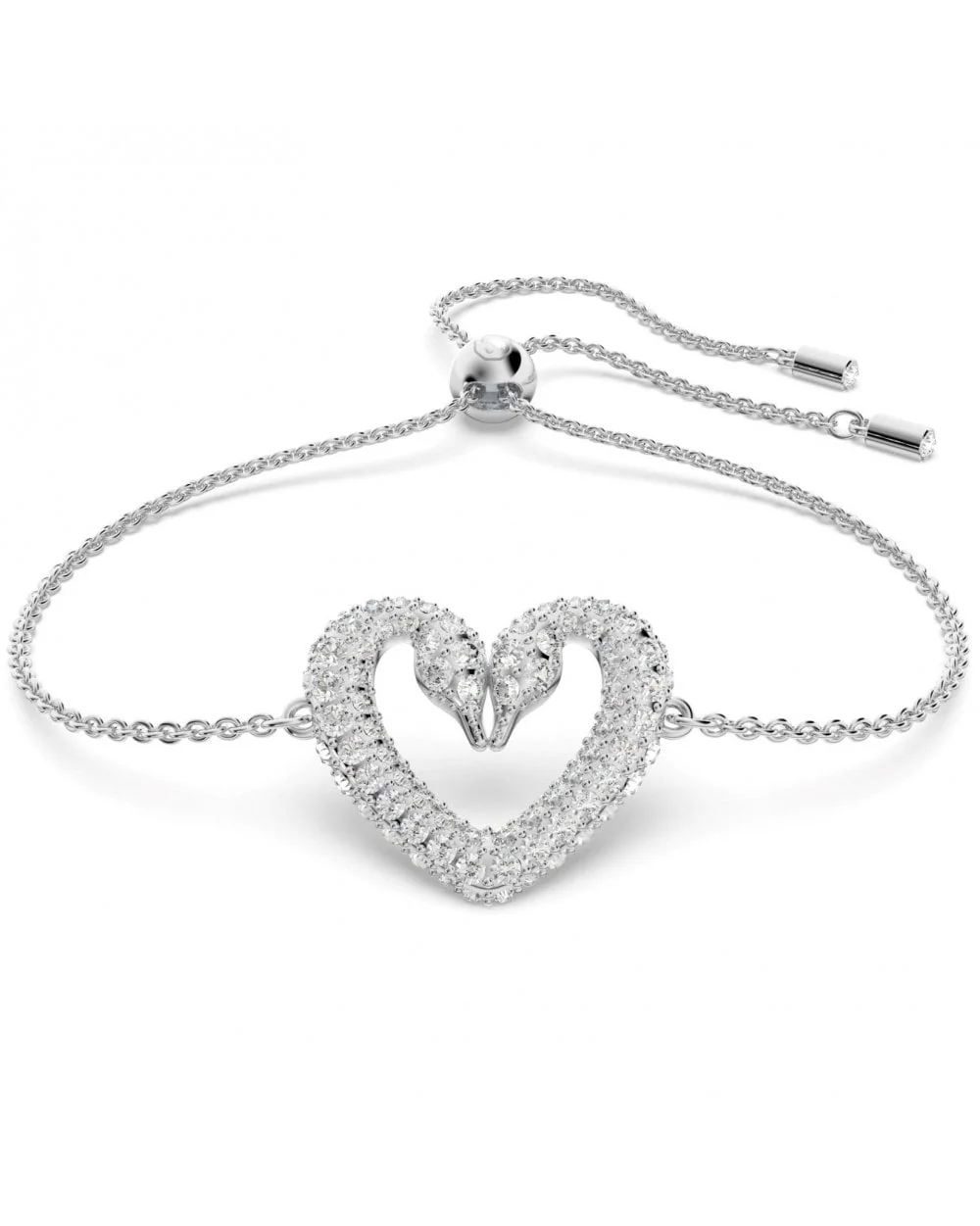 Una Heart Bracelet - Rhodium Plated