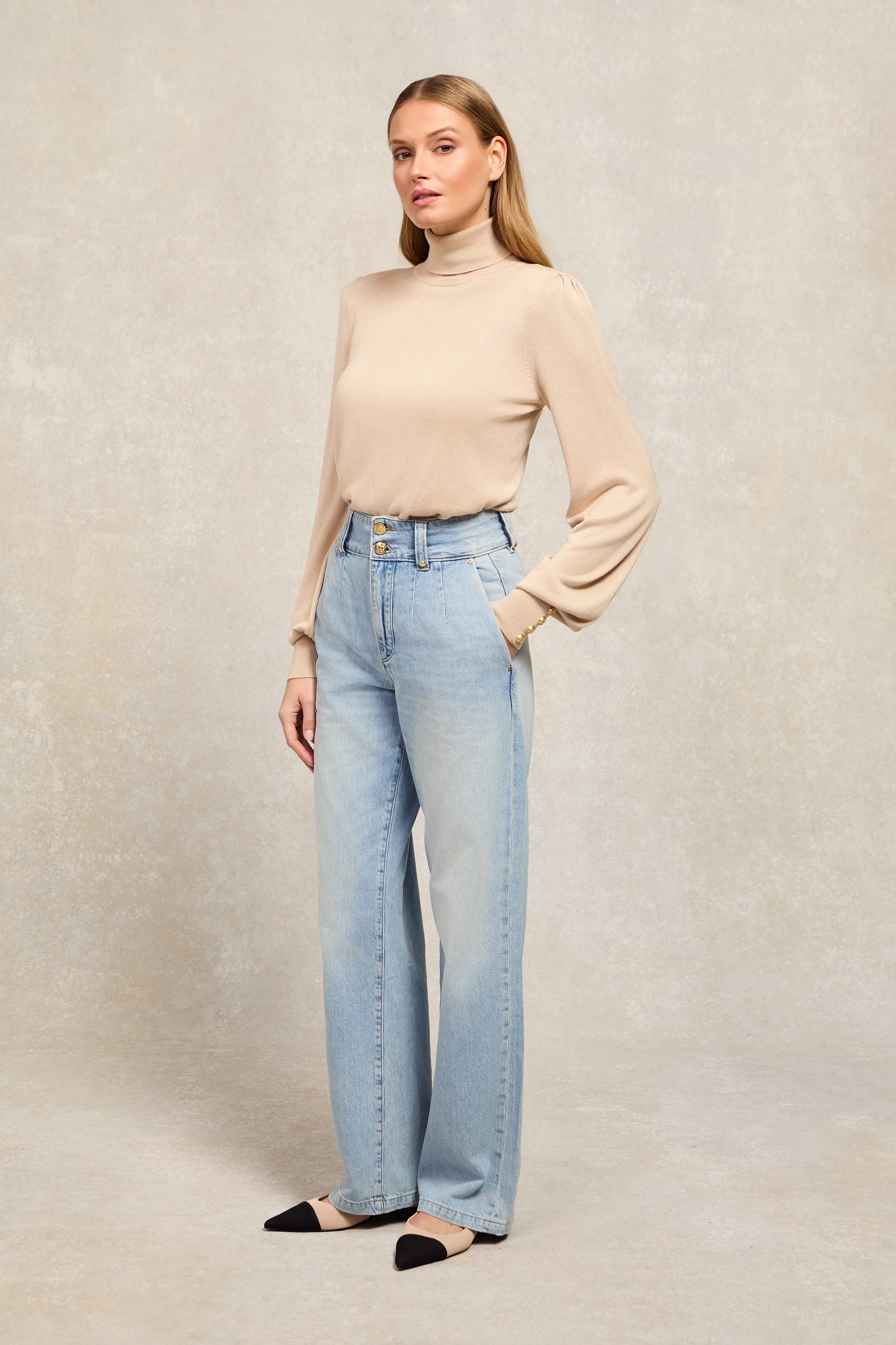 Tailored Wide Leg Jean - Image 6