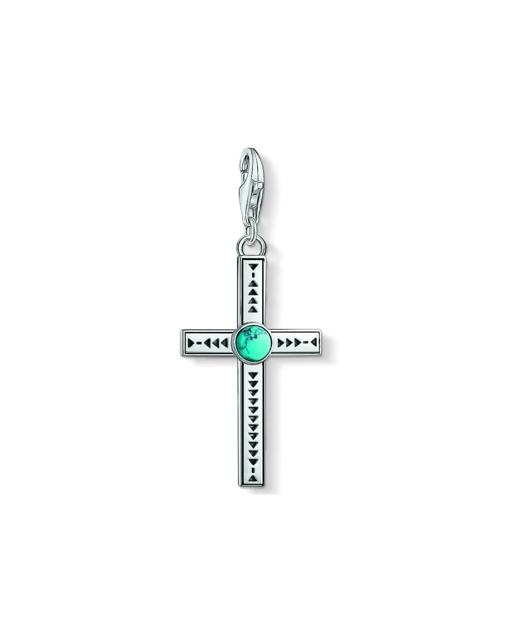 Turquoise Boho Cross Charm 1677-878-17