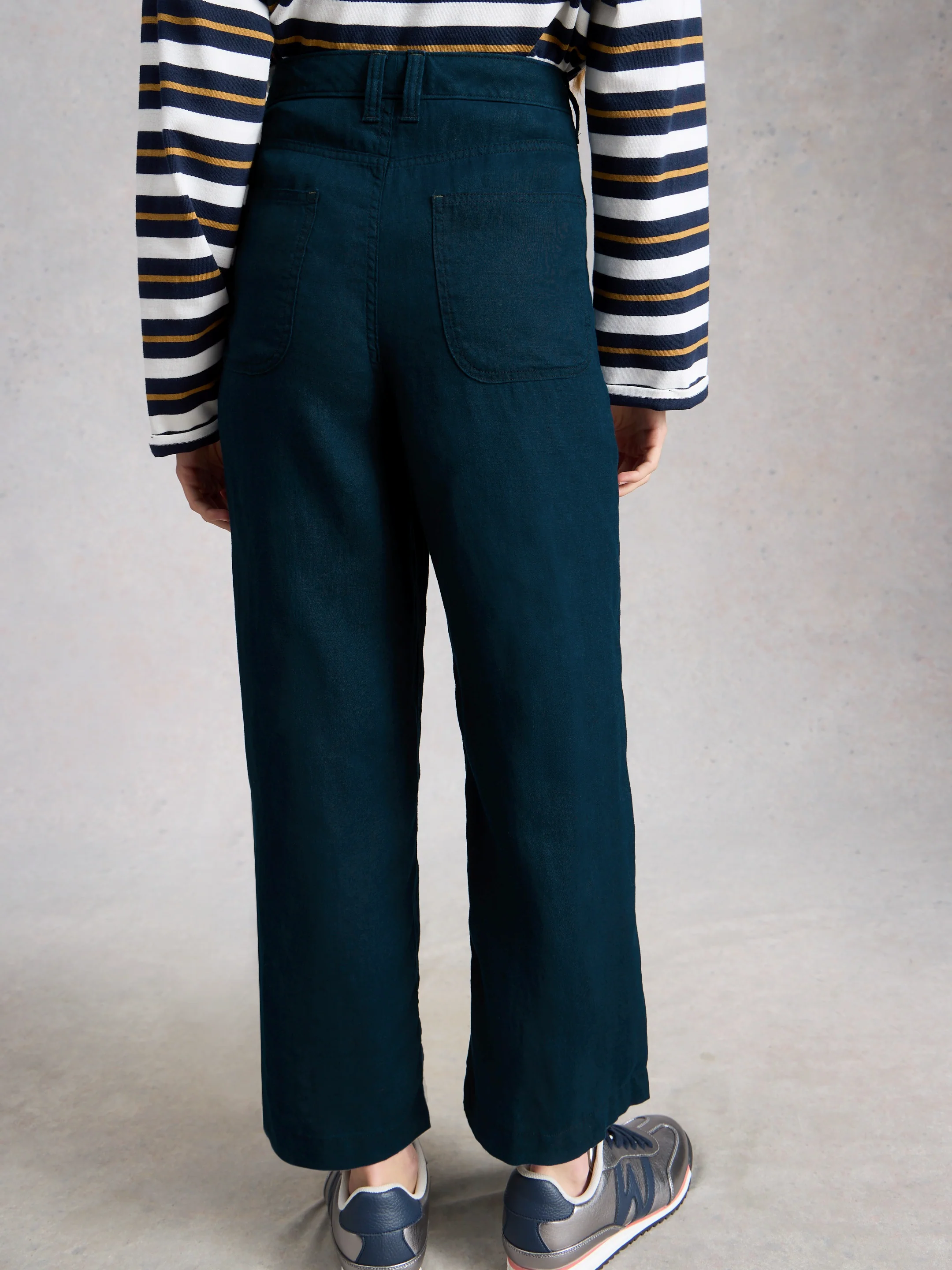 Tia Linen Wide Leg Crop - Image 2