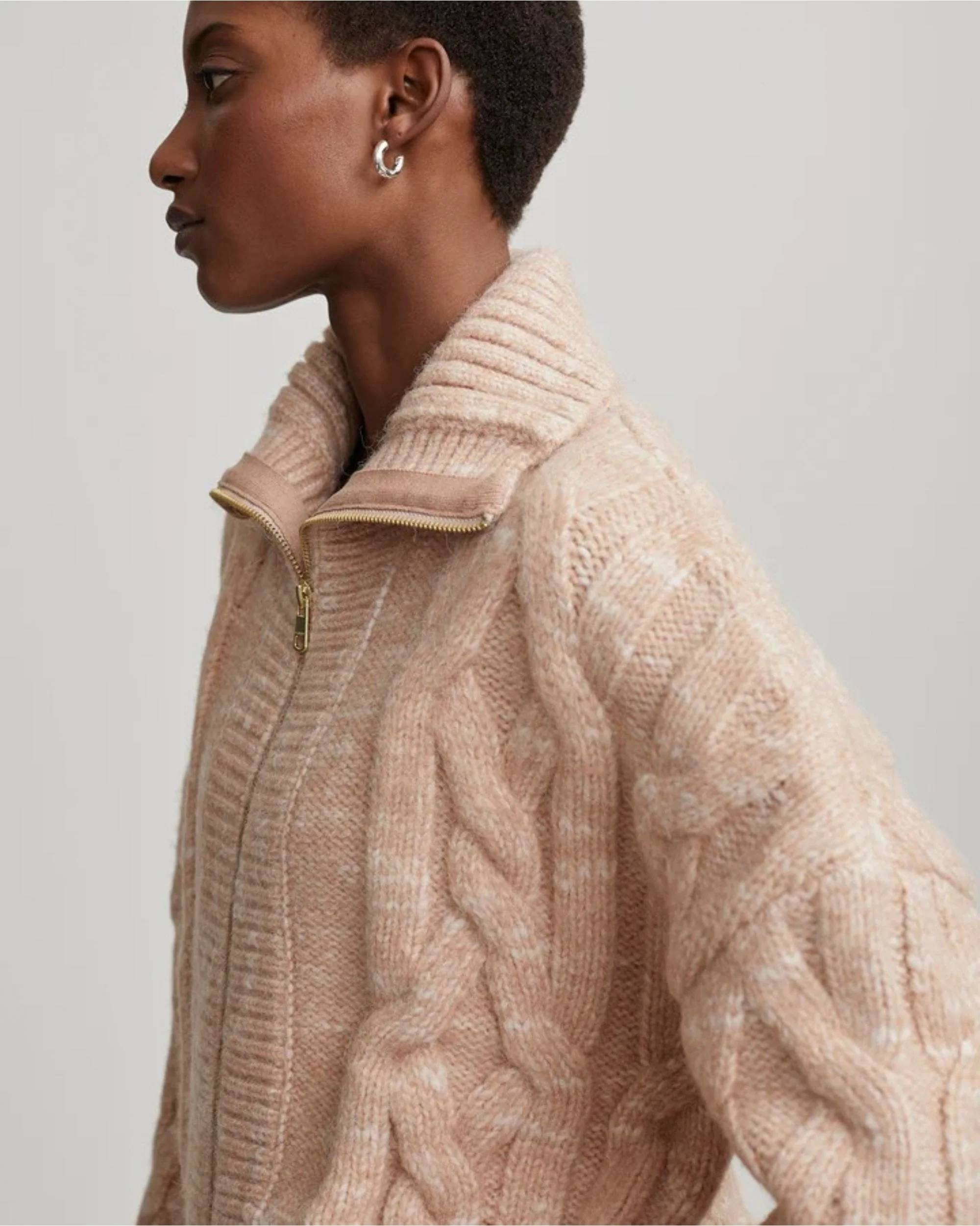 Aida Jumbo Cable Knit Jacket - Image 4