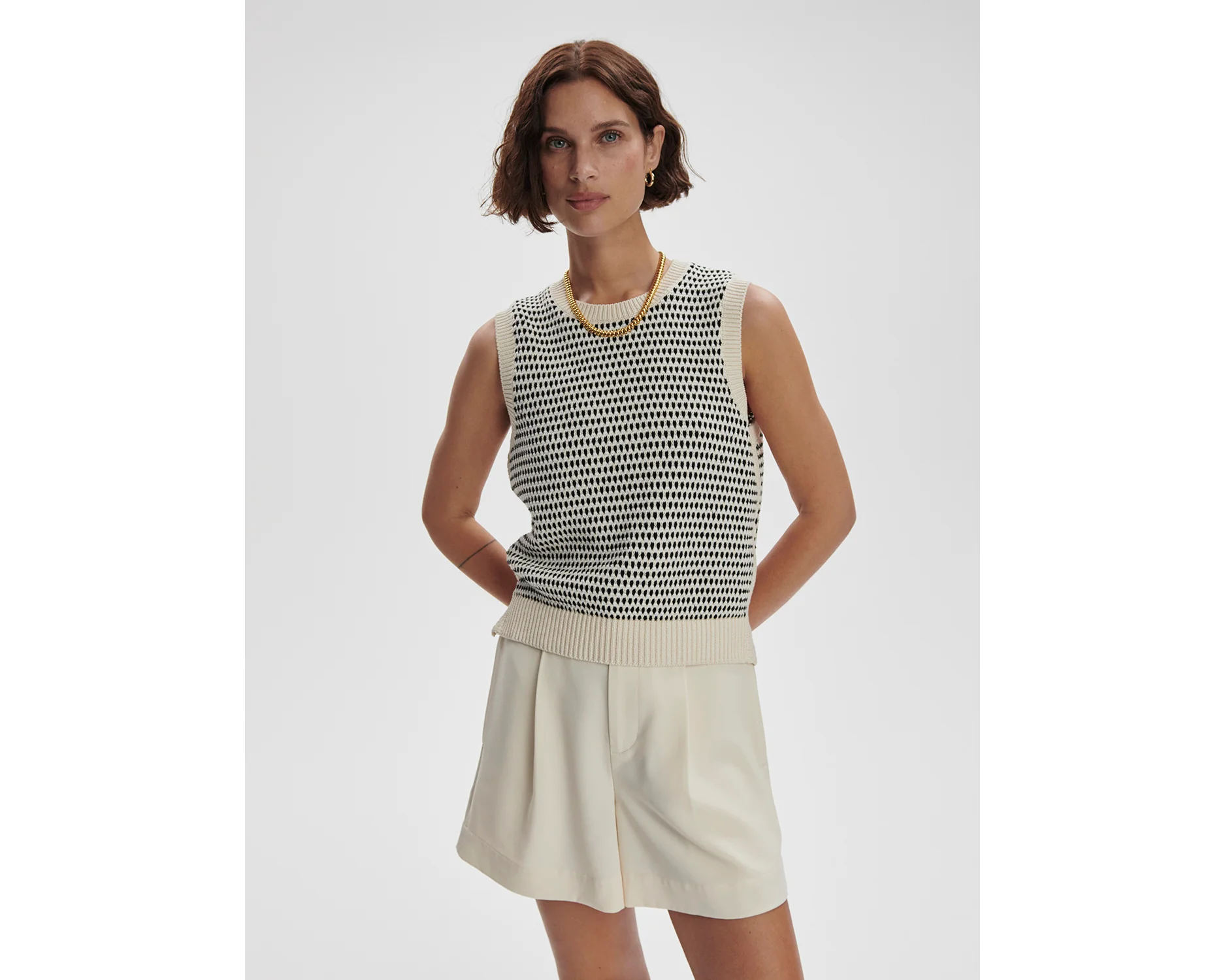 Knowles Textured Knit Vest
