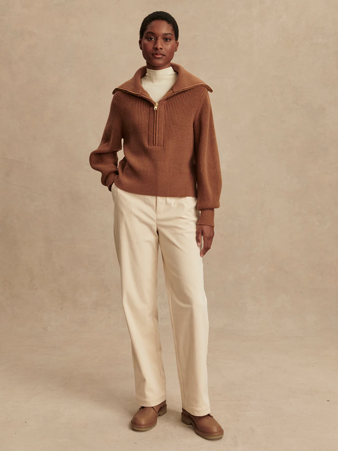 Maura Half Zip Rib Knit - Image 2