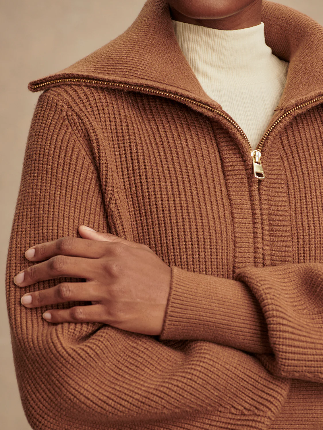 Maura Half Zip Rib Knit - Image 5