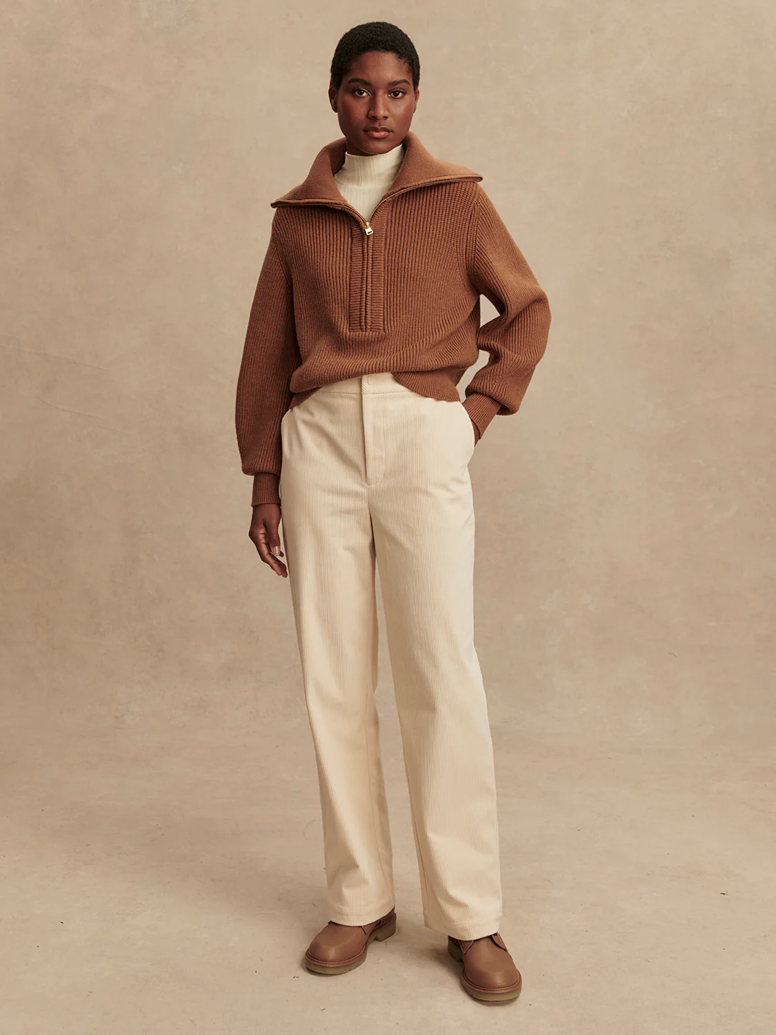 Maura Half Zip Rib Knit - Image 7