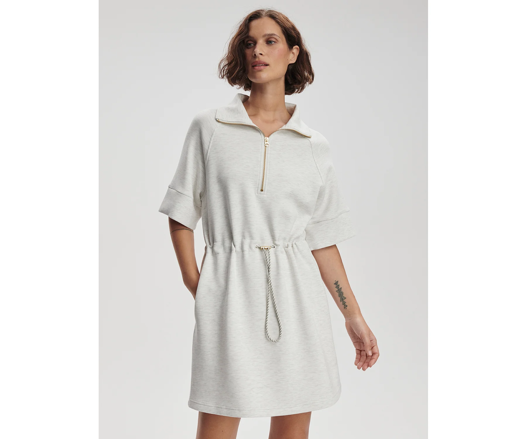 Paisley Half Zip Dress