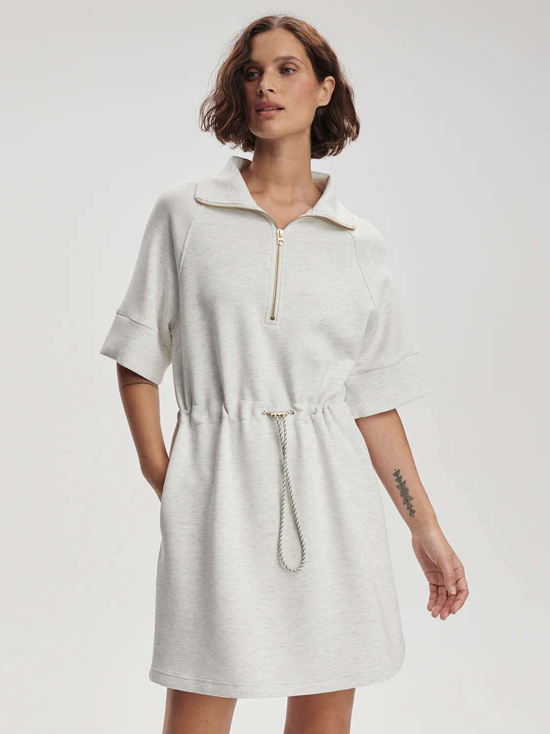 Paisley Half Zip Dress - Image 5