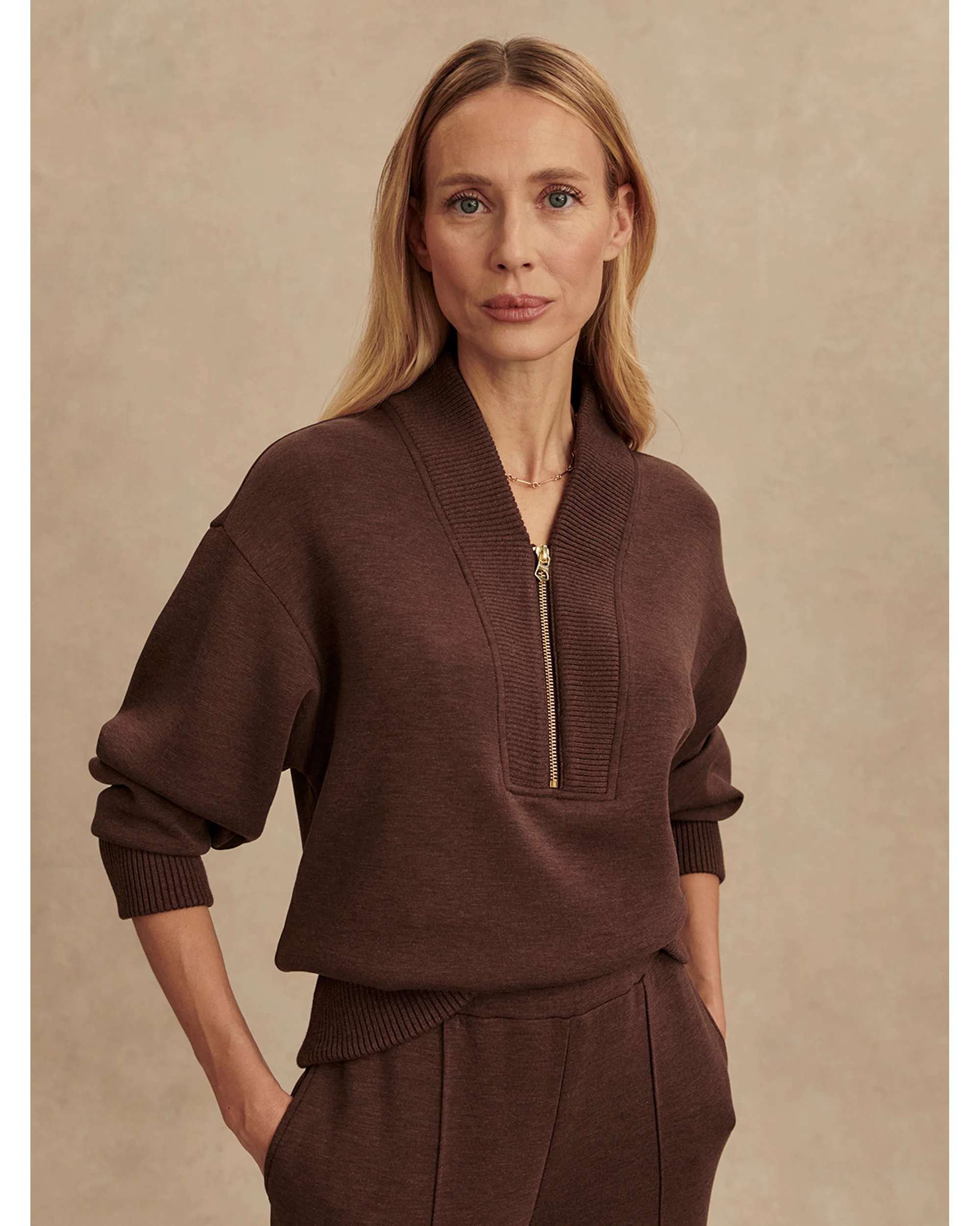 Sally Half Zip Sweat - Image 9