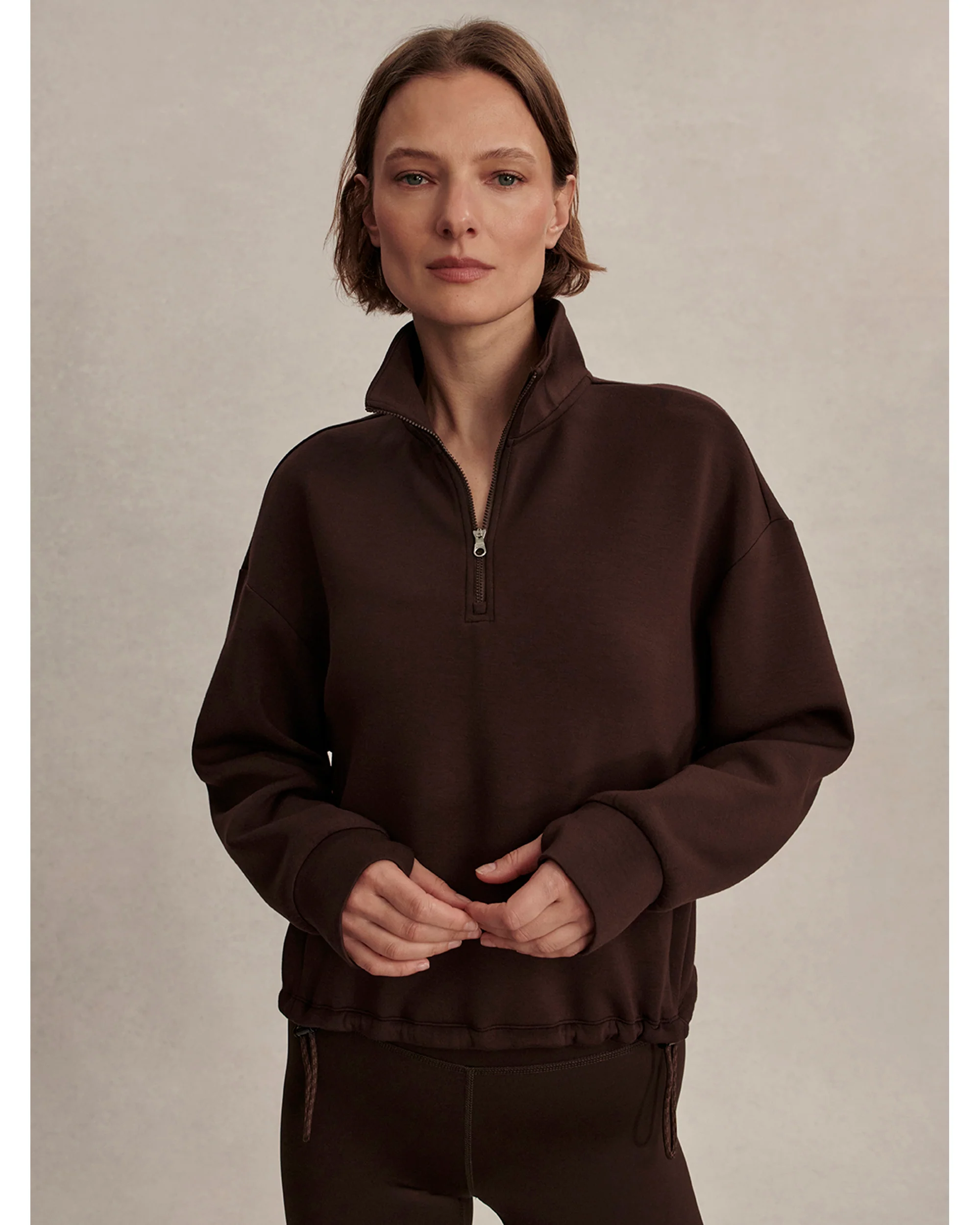 Sian Cropped Half Zip Midlayer