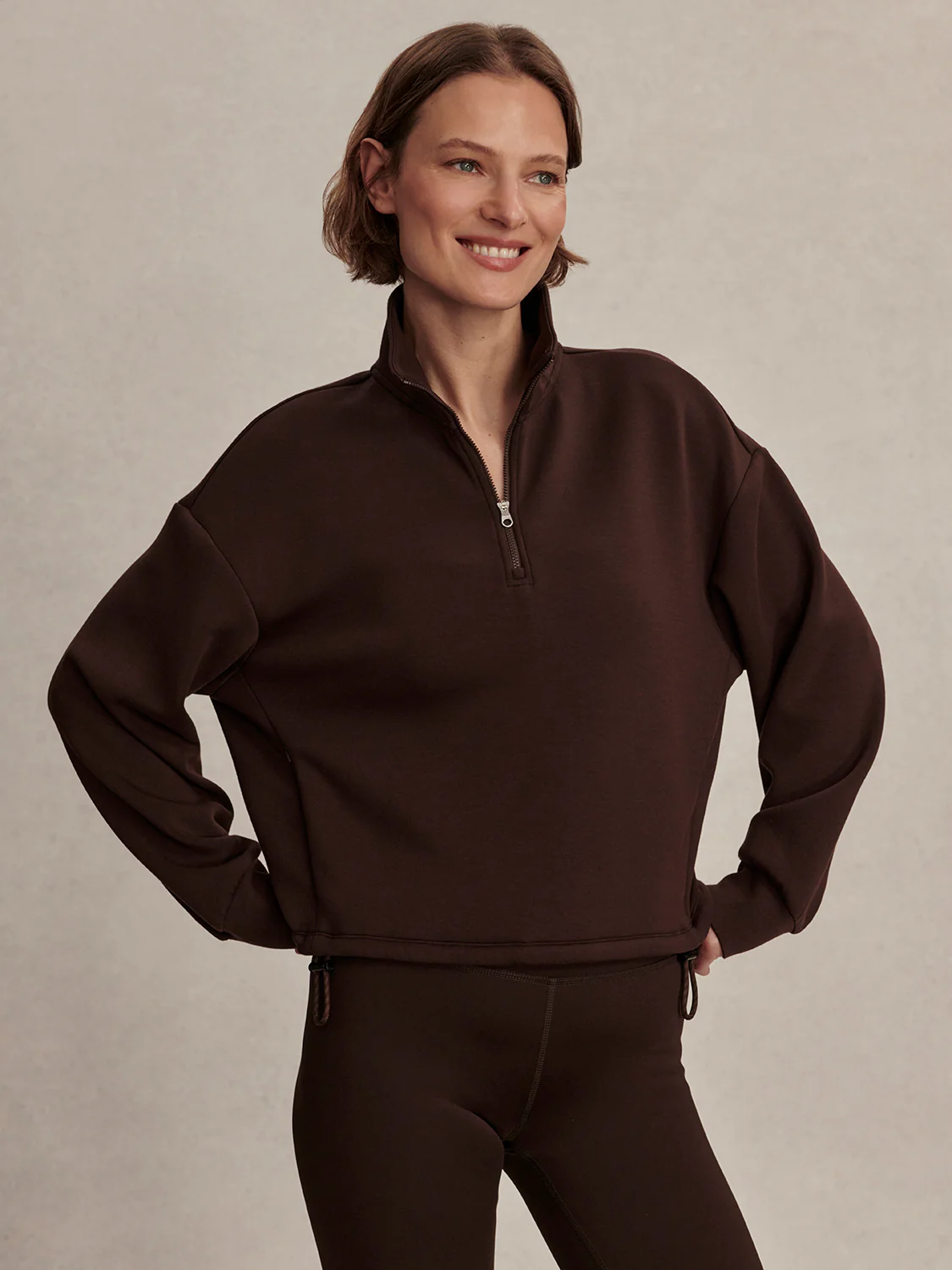 Sian Cropped Half Zip Midlayer - Image 10