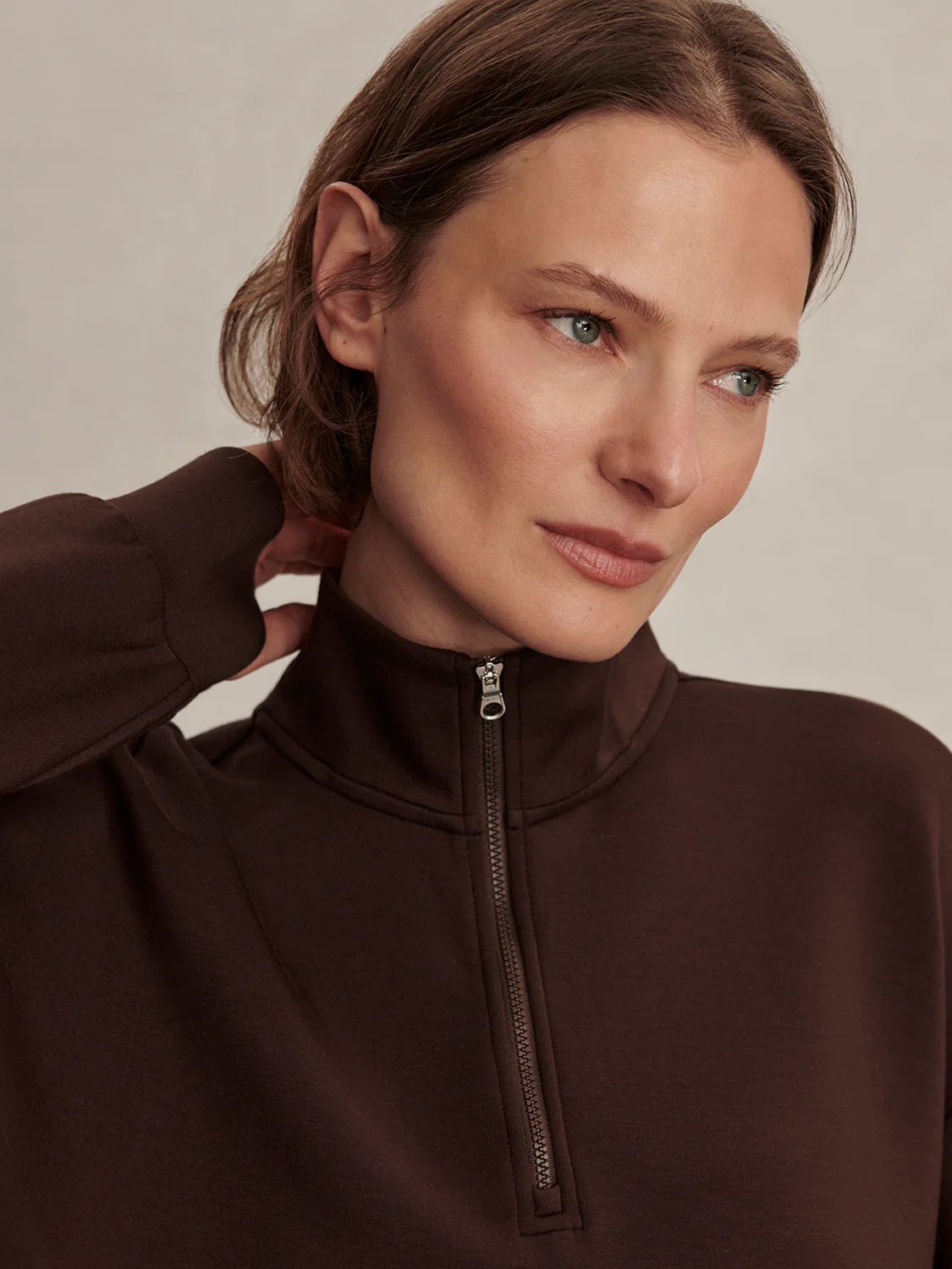 Sian Cropped Half Zip Midlayer - Image 9
