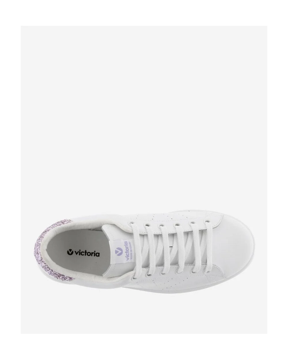 Tennis Leather Sneaker with Glitter - Image 4