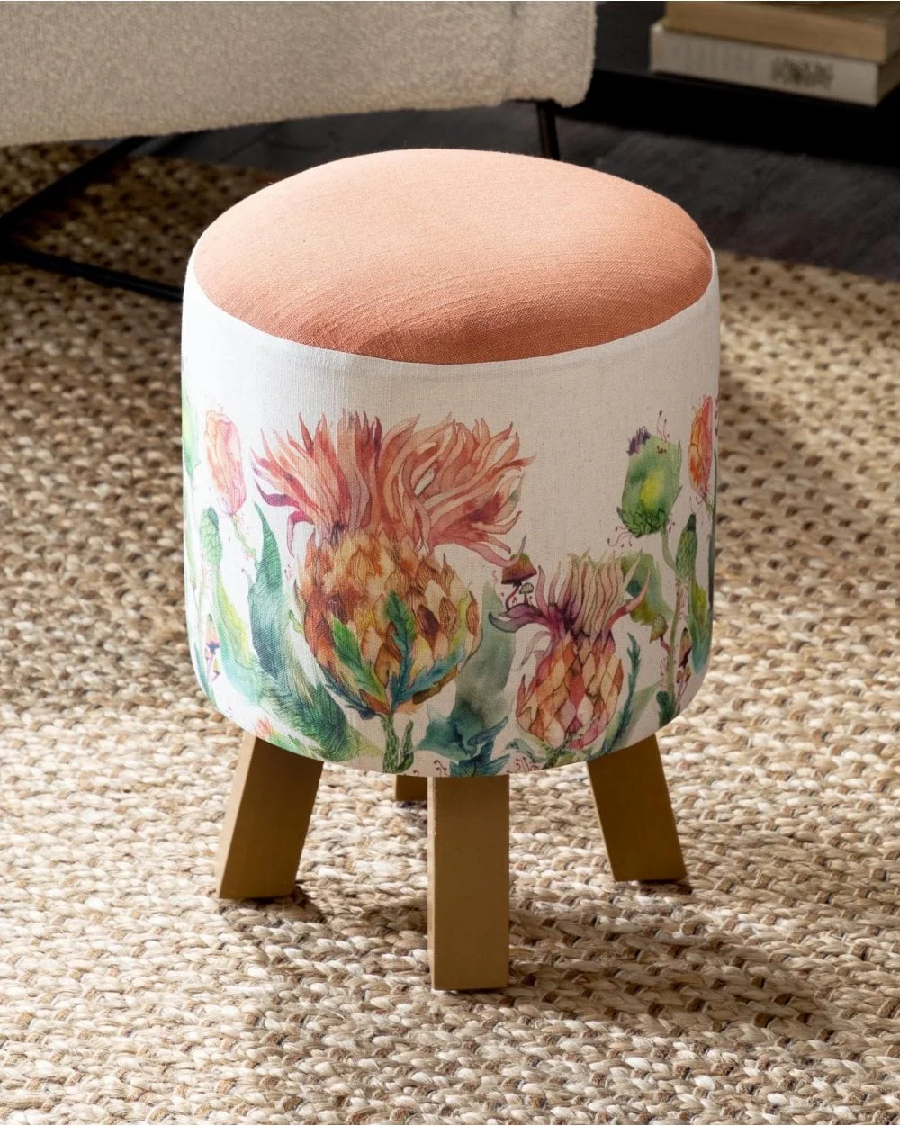 Enchanting Thistle Marigold Monty Footstool - Image 2