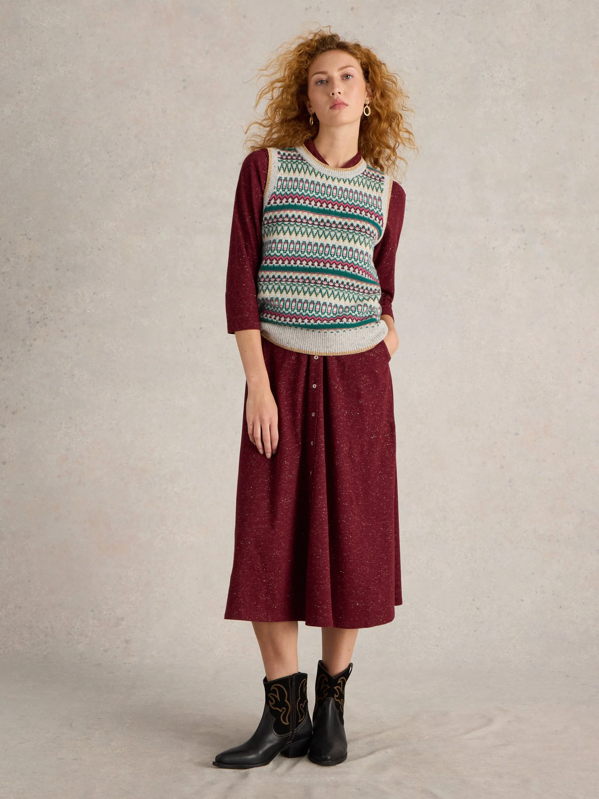 FAY SPARKLE FAIRISLE TANK - Image 6
