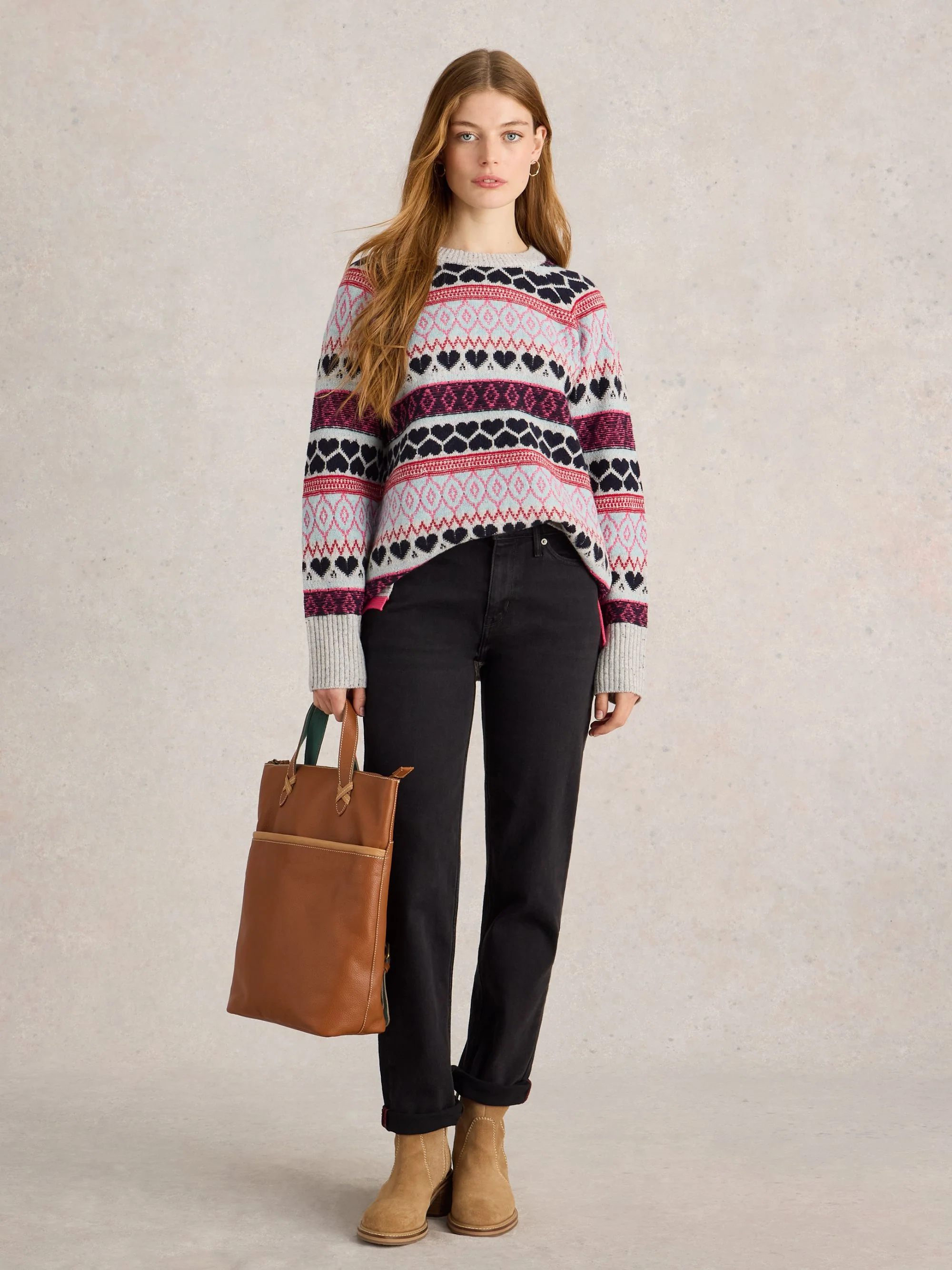 Gabby Longline Fairisle Jumper - Image 3