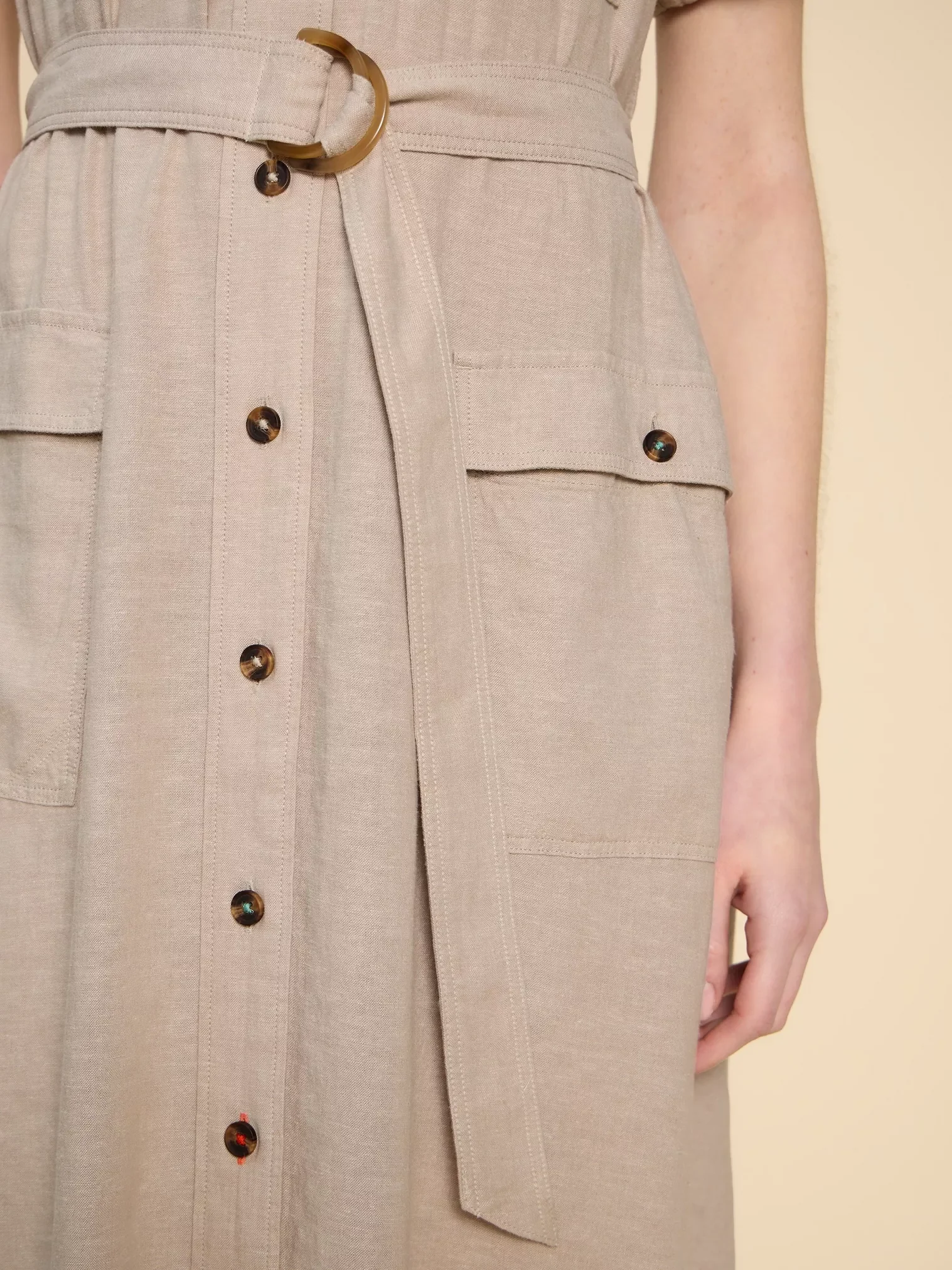 Hazel Linen Blend Shirt Dress - Image 4