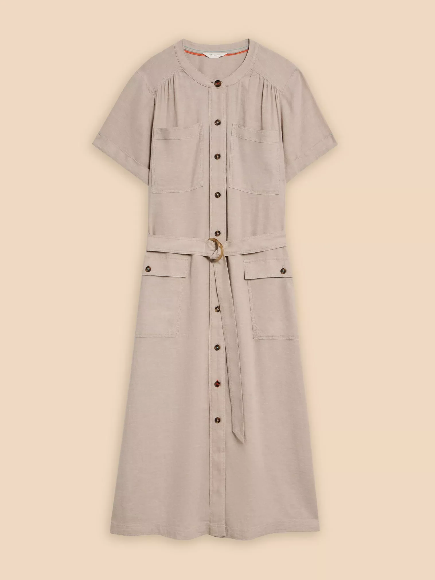 Hazel Linen Blend Shirt Dress - Image 7