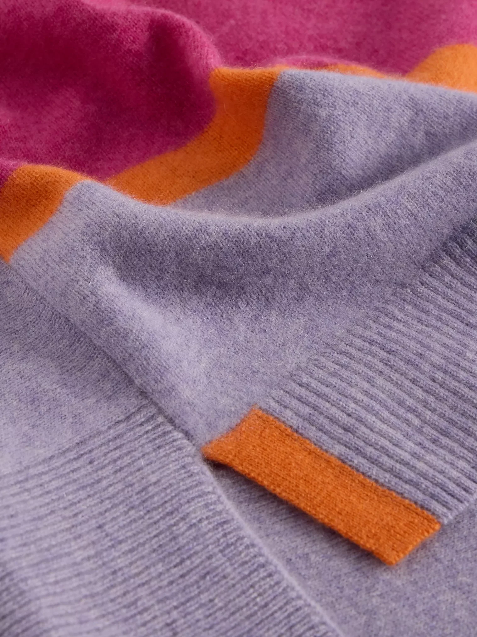 Holly High Neck Striped Cashmere Jumper - Image 6