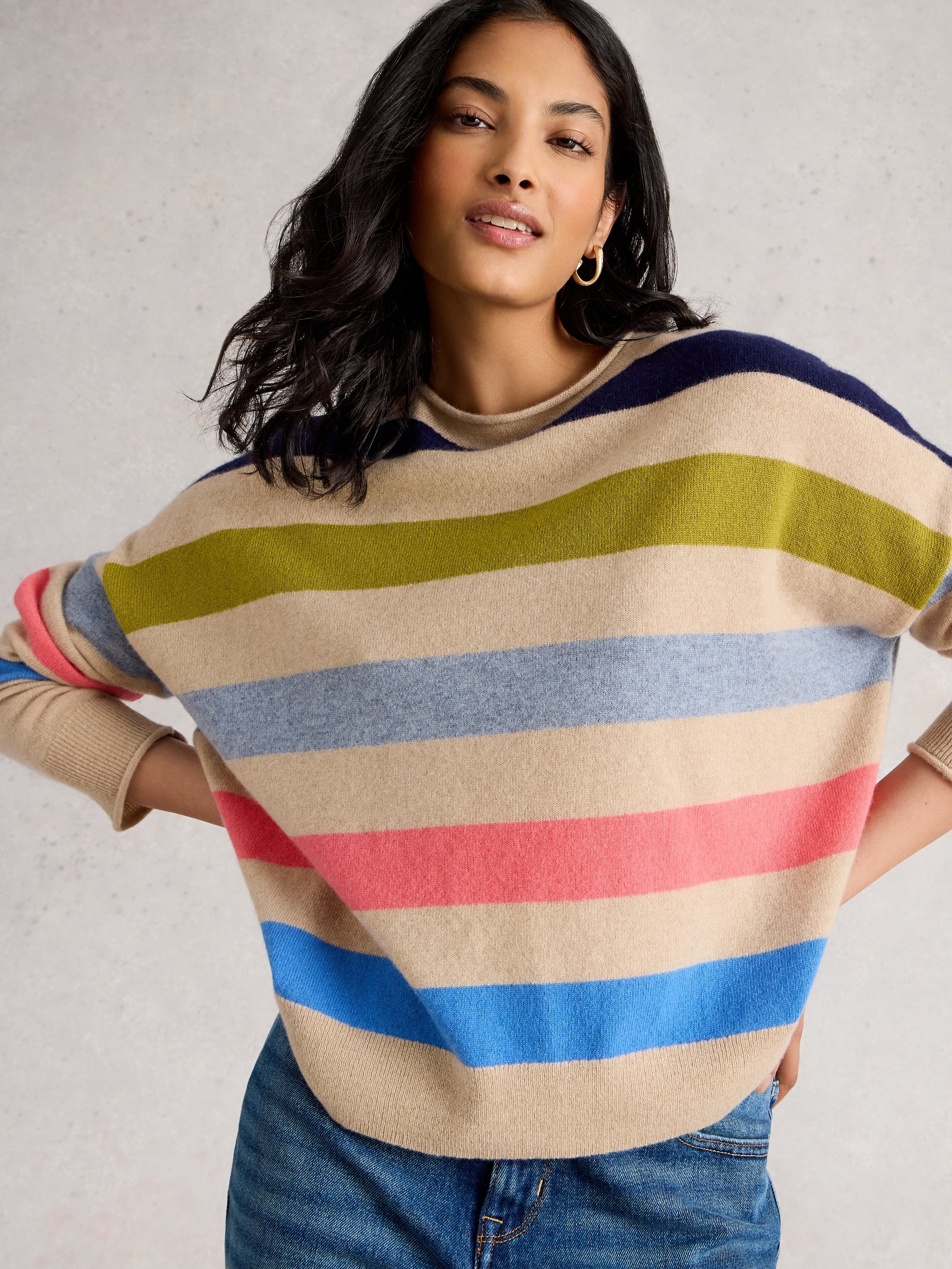 KITTY STRIPE CASHMERE JUMPER - Image 13