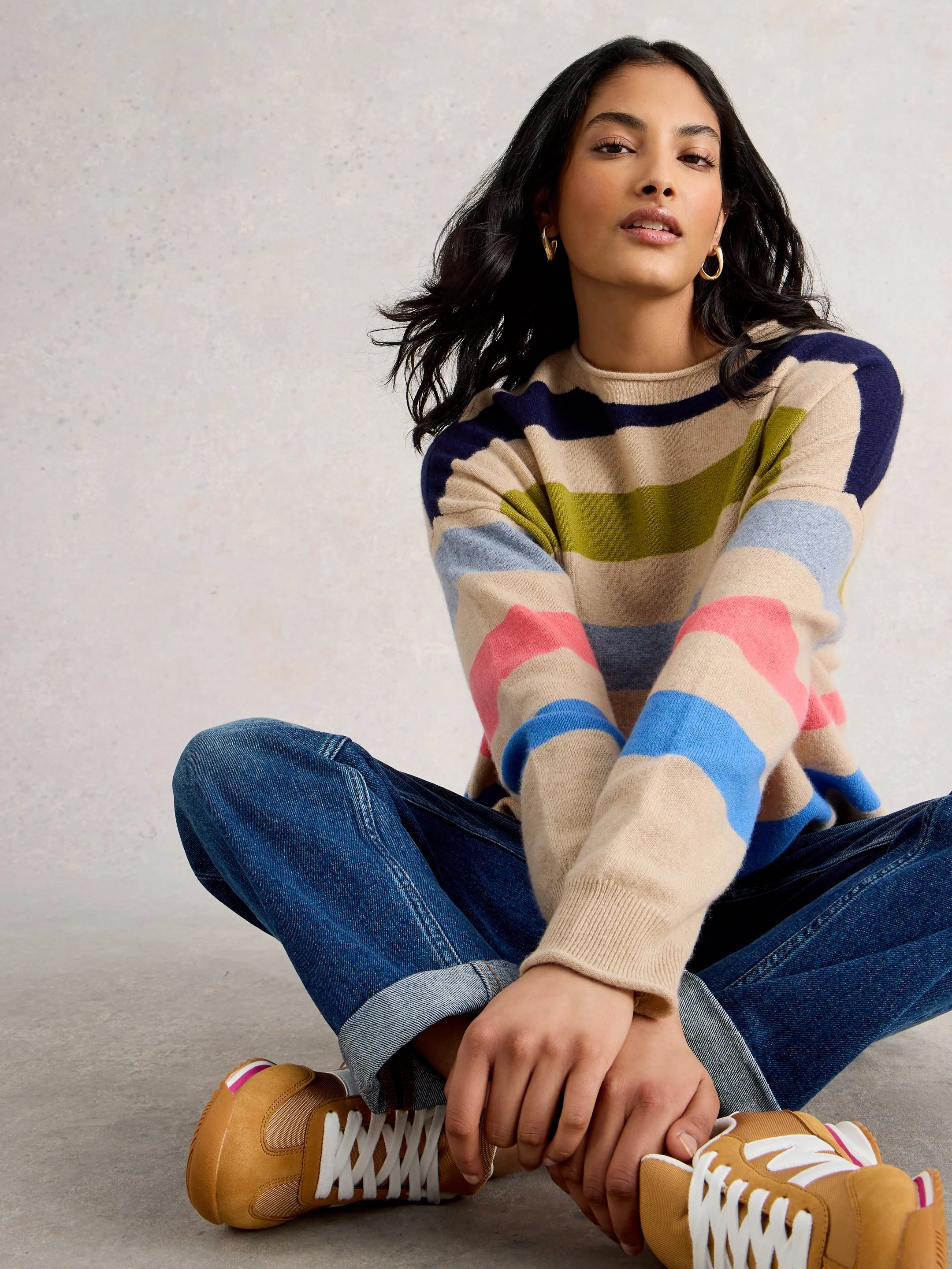 KITTY STRIPE CASHMERE JUMPER - Image 9