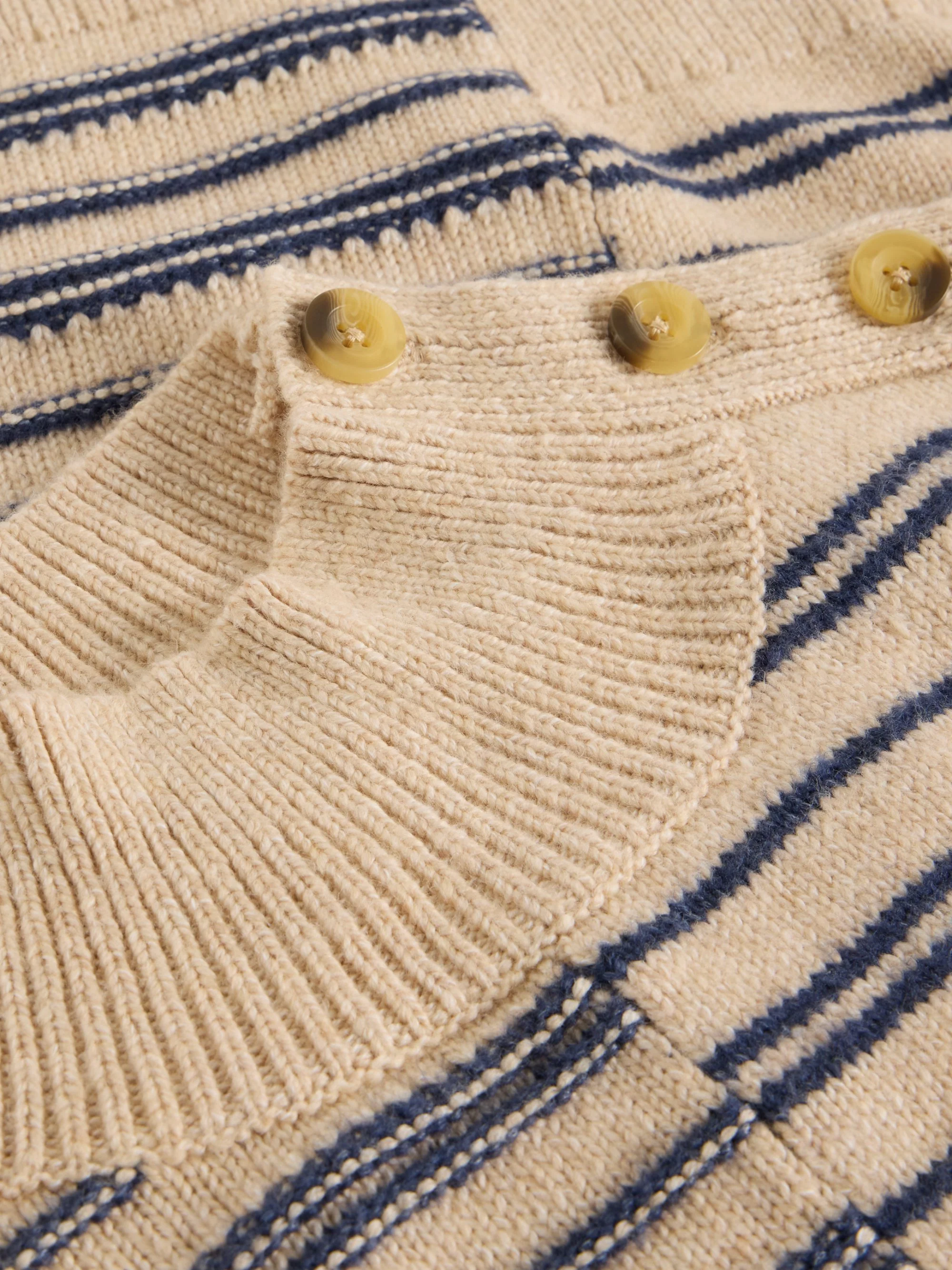 Mix Stripe Stand Neck Jumper - Image 2