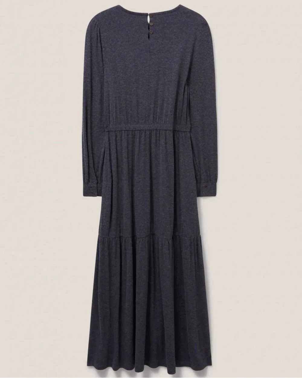 Olive Wool Mix Jersey Dress - Image 5