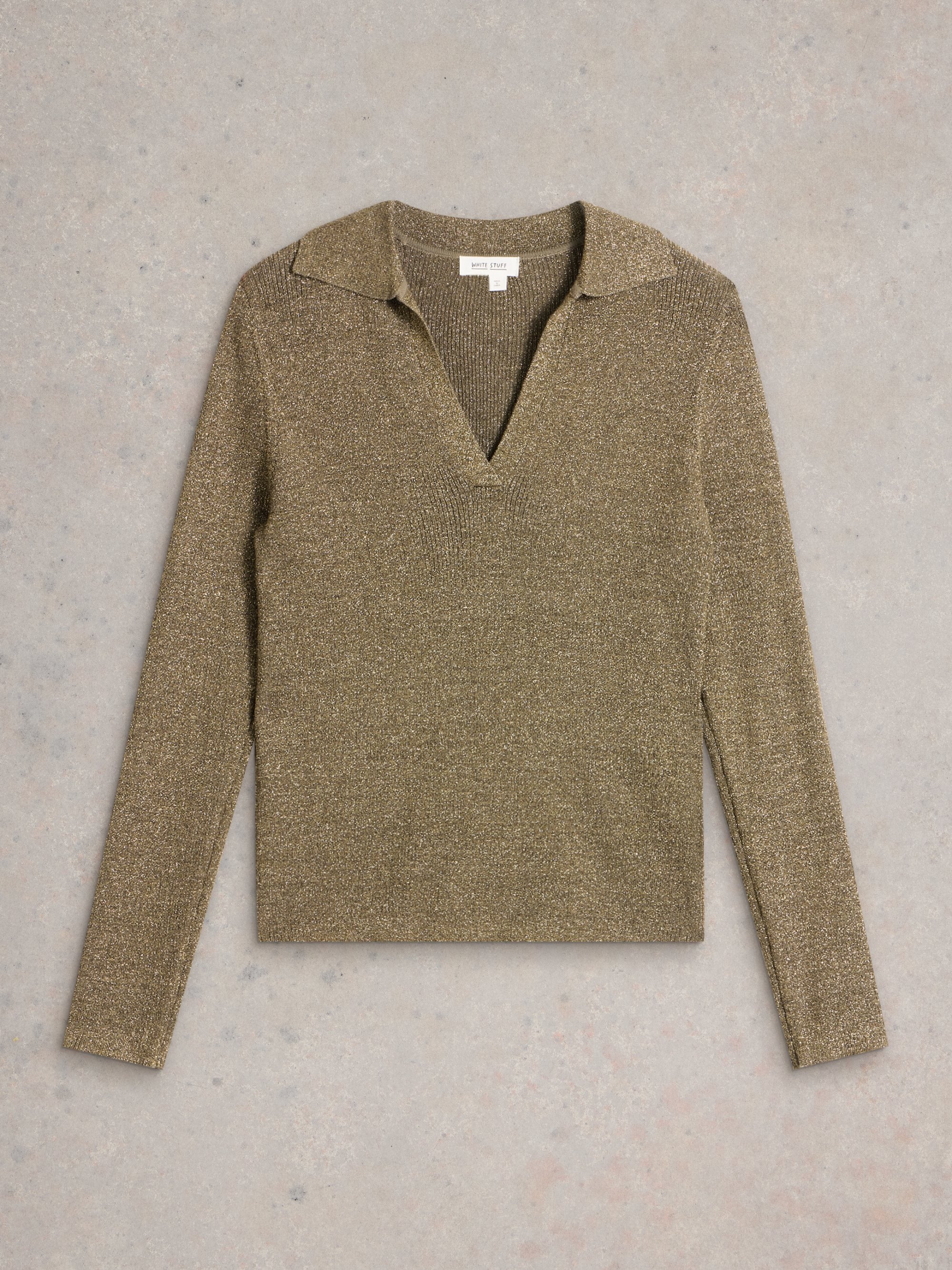 Riley Sparkle Rib Collar Jumper - Image 2