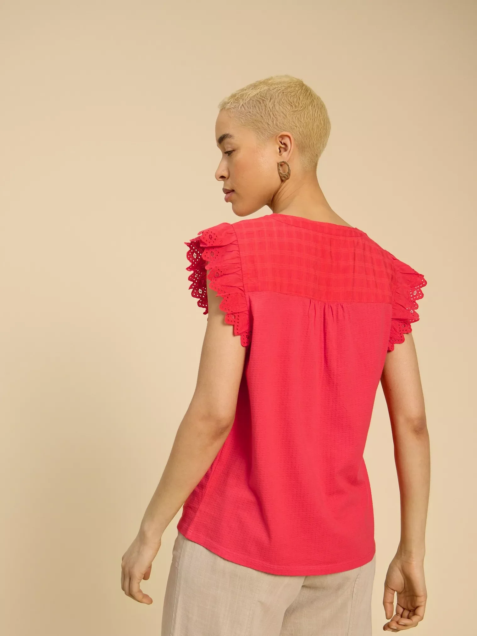 Tessa Woven Frill Top - Image 5