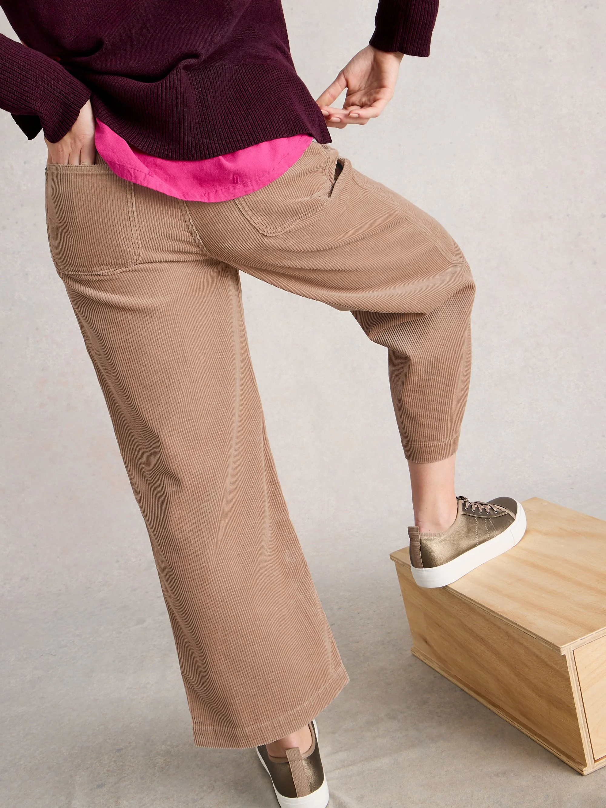 Tia Cord Wide Leg Crop - Image 5