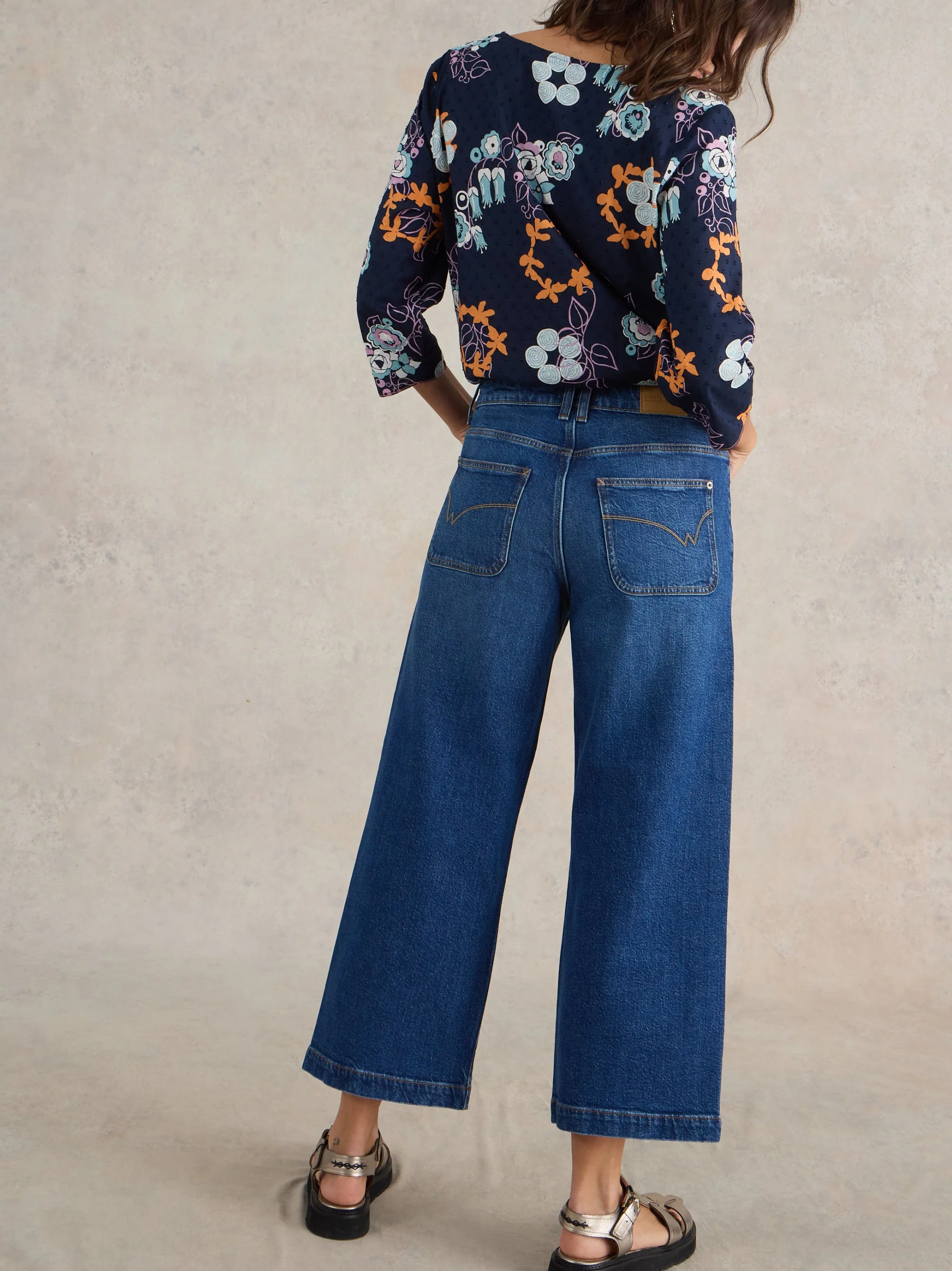 Tia Wide Leg Crop Jean - Image 6