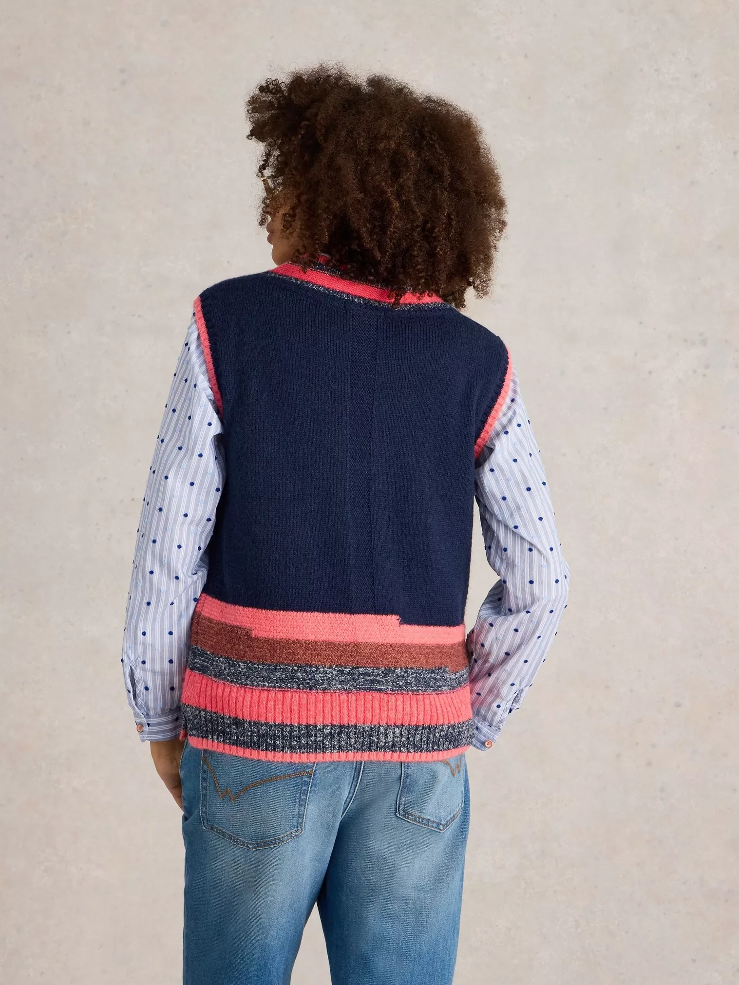 V Neck Stripe Tank - Image 3
