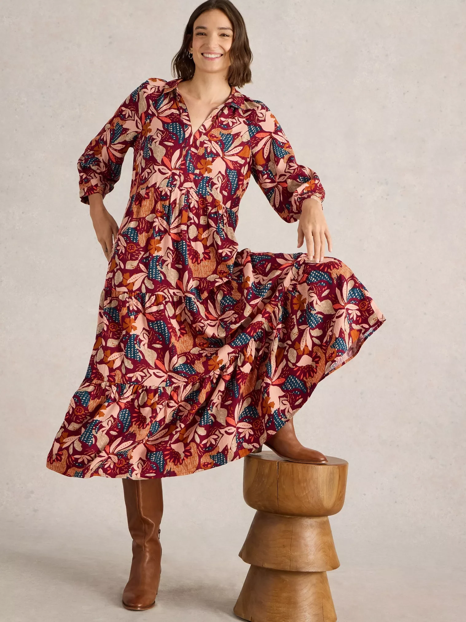 Virginia Tiered Shirt Dress - Image 4
